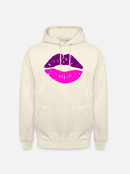 Lips Kiss - Unisex Hoodie - vanilla