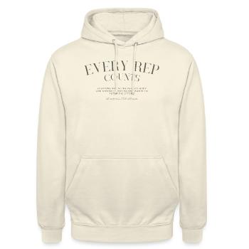 Every Rep - Unisex Hoodie - Vanille-Milchshake - Vorne - Alina (178cm) & Michal (187cm)