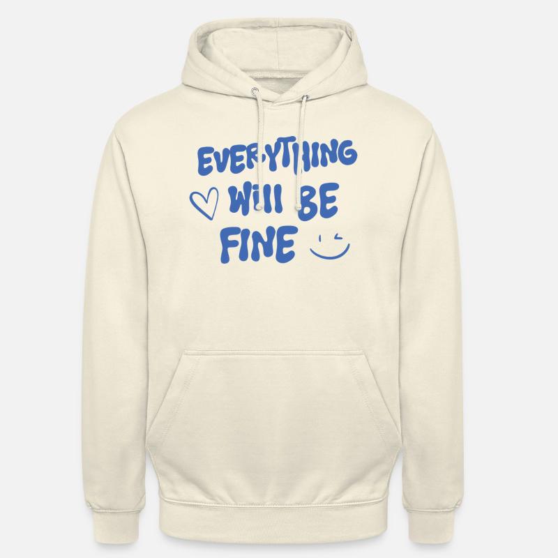 Alles wird gut - Spruch - Unisex Hoodie - Vanille-Milchshake