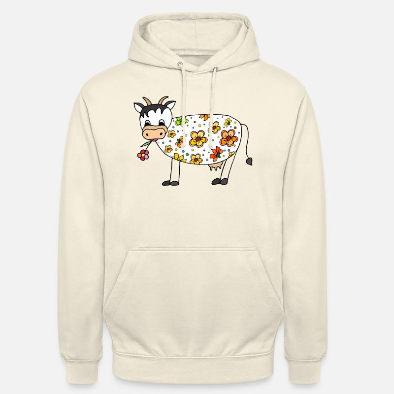 Vache - Sweat-shirt à capuche unisexe - vanille