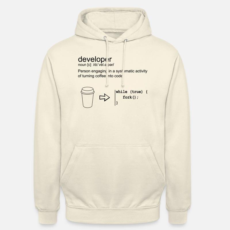 Developer & coffee - Sweat-shirt à capuche unisexe - vanille