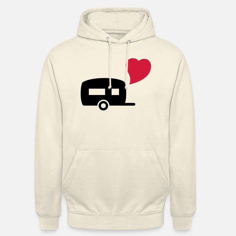 camping_love - Sweat-shirt à capuche unisexe - vanille