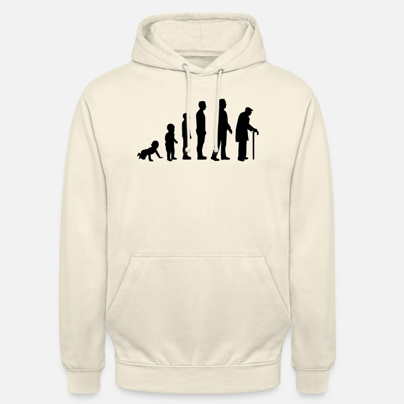 Evolution Pensioner - Unisex Hoodie - vanilla