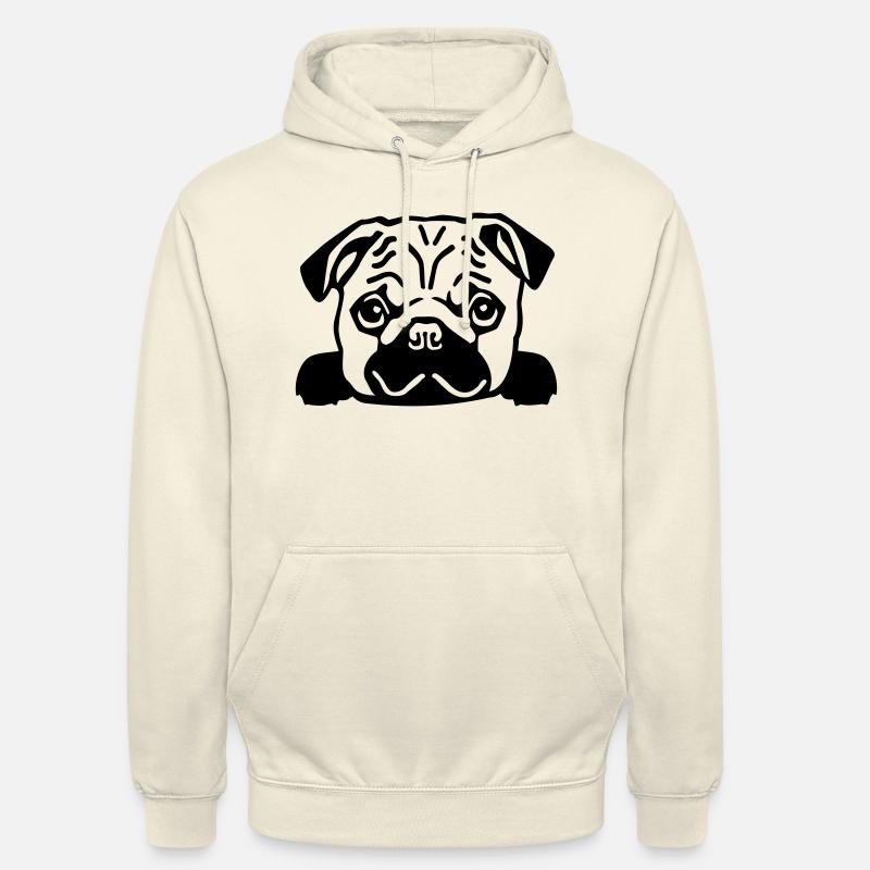 Mops - Unisex Hoodie - Vanille-Milchshake