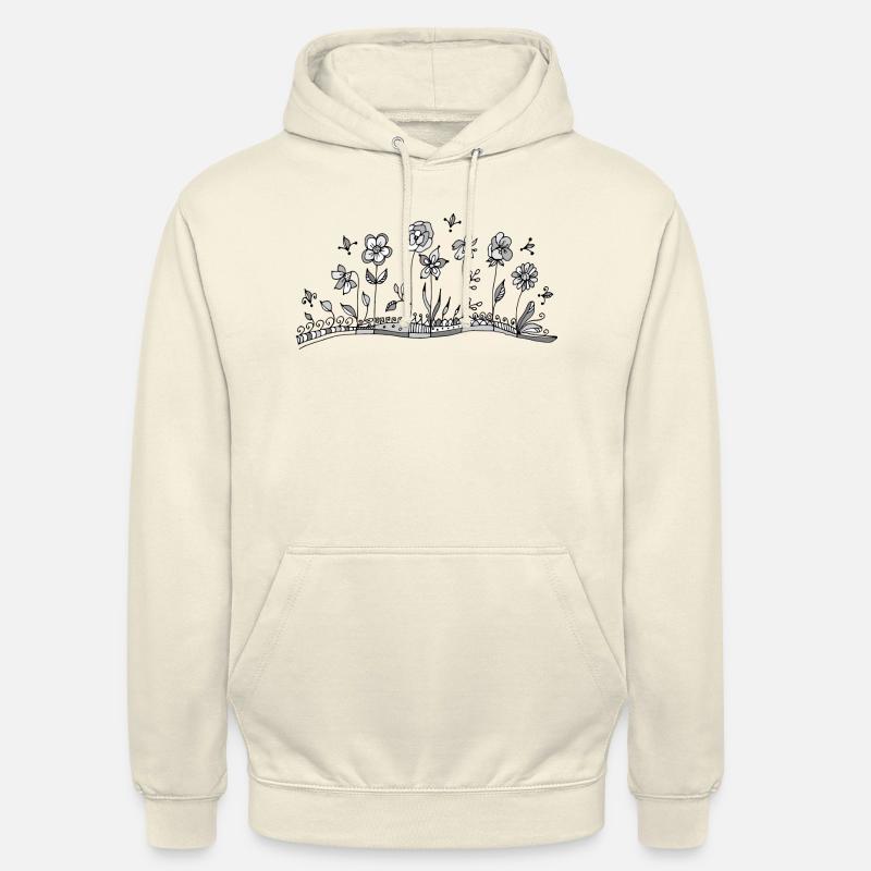 fleurs - Sweat-shirt à capuche unisexe - vanille