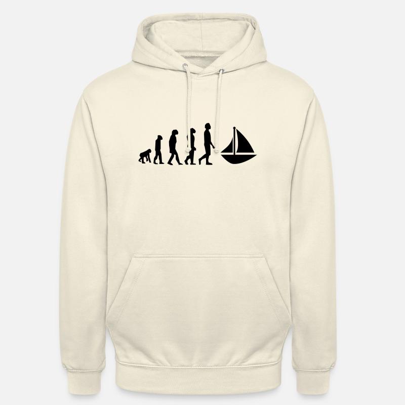 Évolution bateau à voile - Sweat-shirt à capuche unisexe - vanille