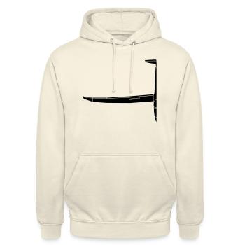 arcus Segelflugzeug Segelfliegen Segelflieger - Unisex Hoodie - Vanille-Milchshake - Vorne - Alina (178cm) & Michal (187cm)