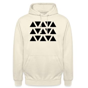 Triangle geometric shape - Unisex Hoodie - vanilla - Front - Alina (178cm) & Michal (187cm)