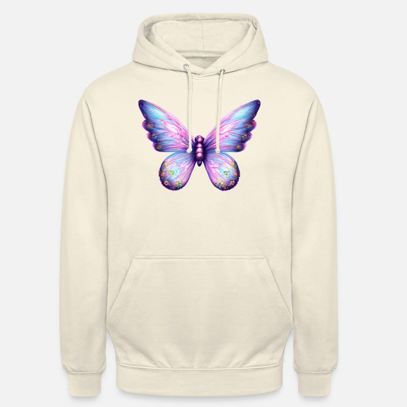 Papillon Papillon Insecte Animal - Sweat-shirt à capuche unisexe - vanille