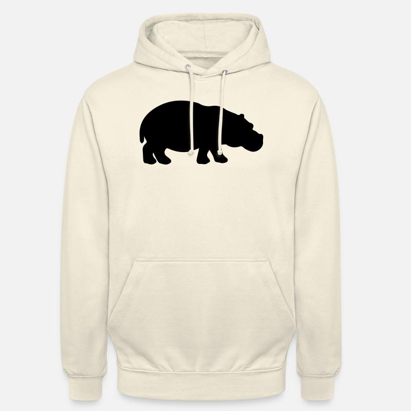 nilpferd silhouette - Unisex Hoodie - Vanille-Milchshake