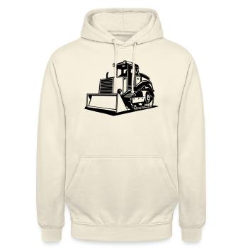 bulldozer isolate - Sweat-shirt à capuche unisexe - vanille - Devant - Alina (178cm) & Michal (187cm)