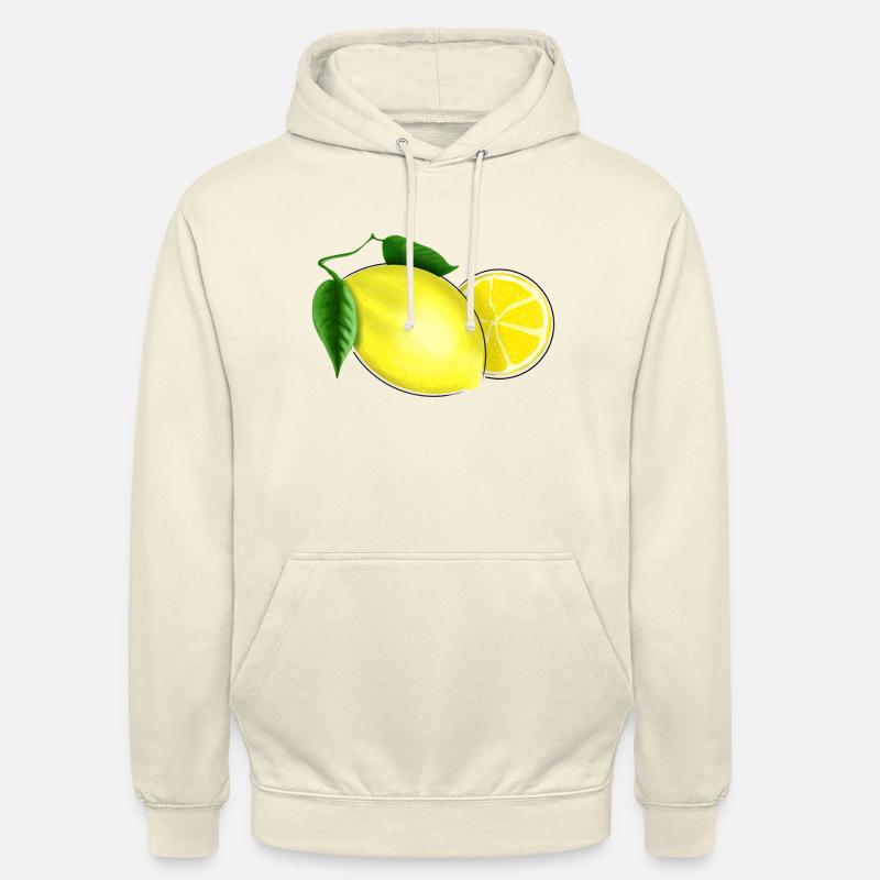 Frische Zitrone mit Blatt - Unisex Hoodie - Vanille-Milchshake