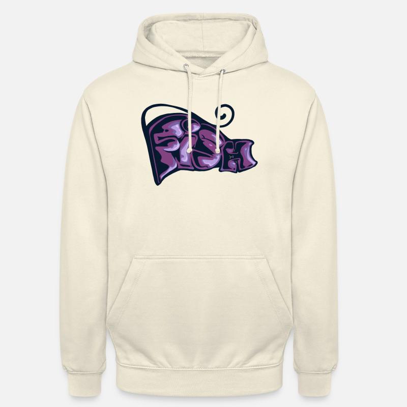 Graff Cat - Sweat-shirt à capuche unisexe - vanille