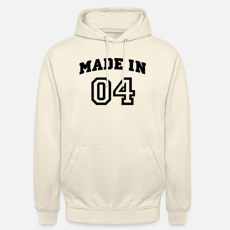 mp_madein04a - Sweat-shirt à capuche unisexe - vanille