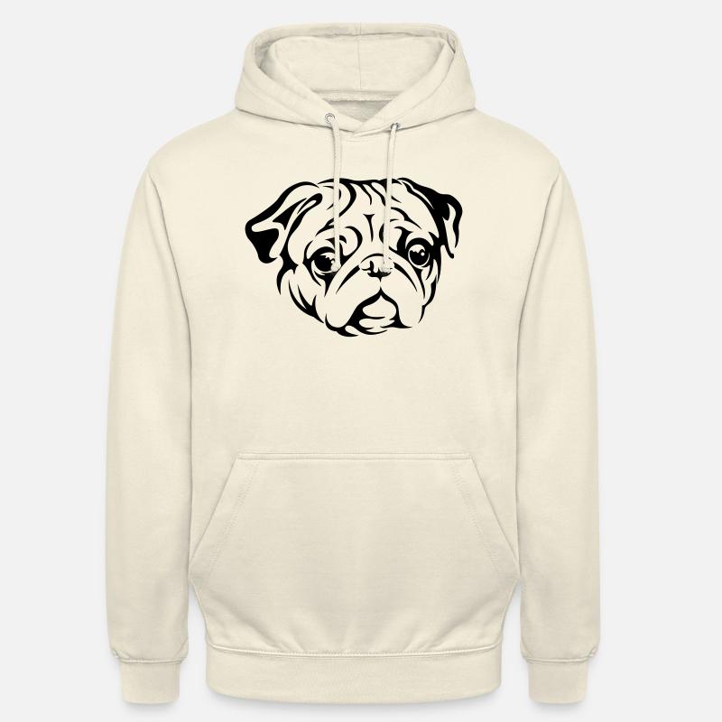 Mops - Unisex Hoodie - Vanille-Milchshake