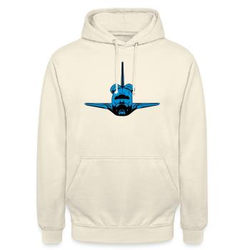 Navette spatiale - Sweat-shirt à capuche unisexe - vanille - Devant - Alina (178cm) & Michal (187cm)