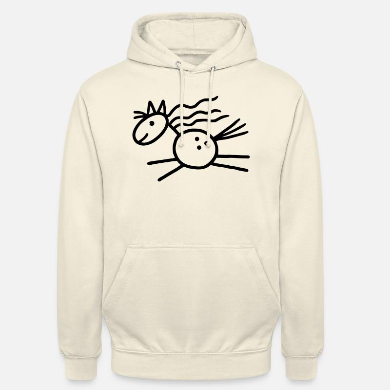 Pferd springt - Unisex Hoodie - Vanille-Milchshake
