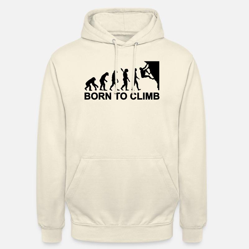 Evolution Klettern - Unisex Hoodie - Vanille-Milchshake