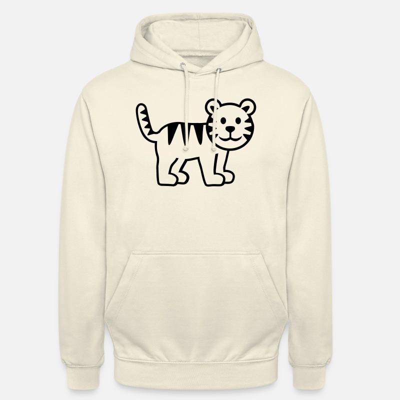 Tygrys - Bluza z kapturem typu unisex - shake waniliowy