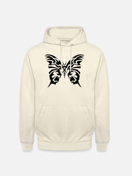 tribal butterfly - Unisex Hoodie - vanilla