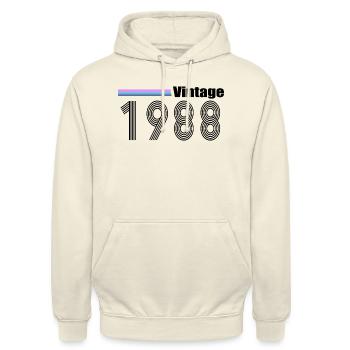 1988 - Sweat-shirt à capuche unisexe - vanille - Devant - Alina (178cm) & Michal (187cm)