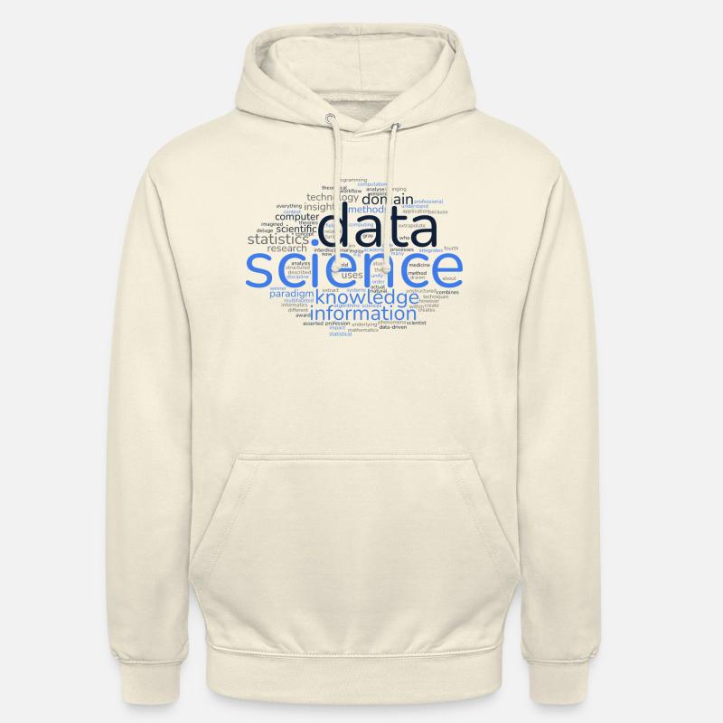 Data Science Word Cloud dark - Unisex Hoodie - Vanille-Milchshake
