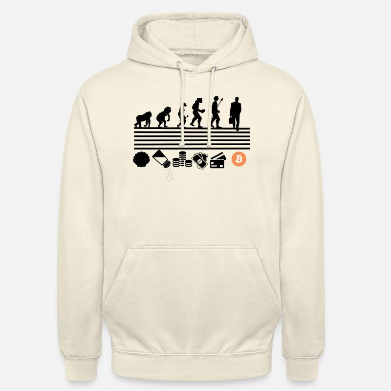 évolution bitcoin - Sweat-shirt à capuche unisexe - vanille