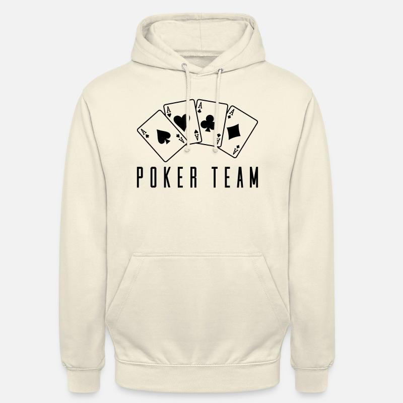 Équipe de poker 1 - Sweat-shirt à capuche unisexe - vanille