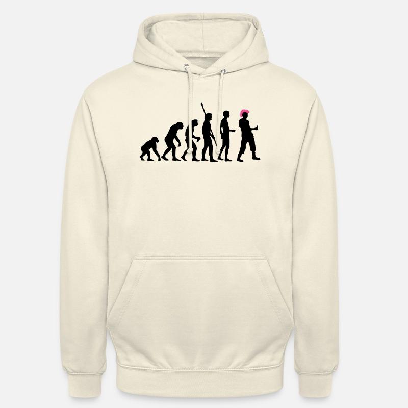 evolution_punk_2c - Sweat-shirt à capuche unisexe - vanille