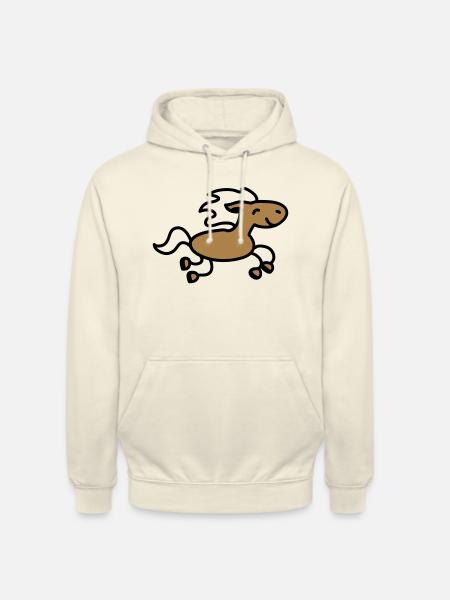 Pferd springt - Unisex Hoodie - Vanille-Milchshake
