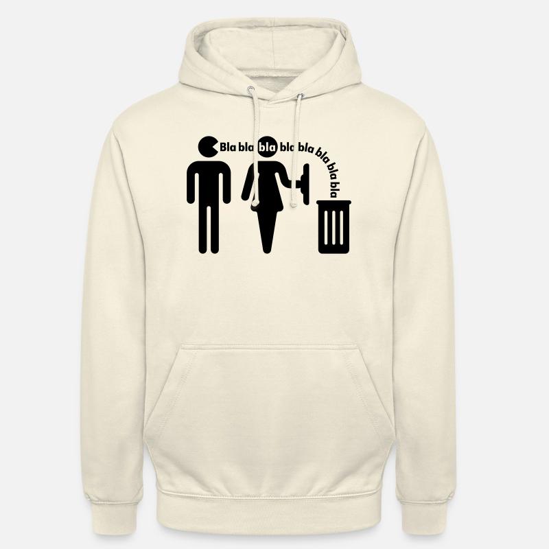 Bla bla bla (m/small) - Unisex Hoodie - vanilla