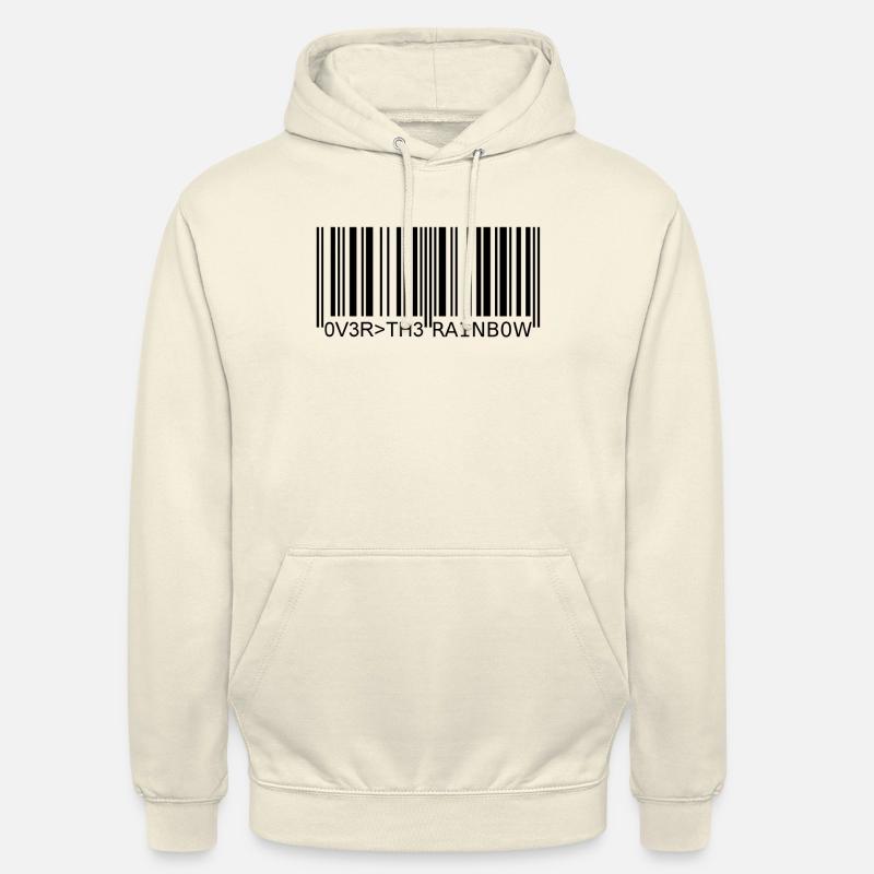 code à barres - Sweat-shirt à capuche unisexe - vanille