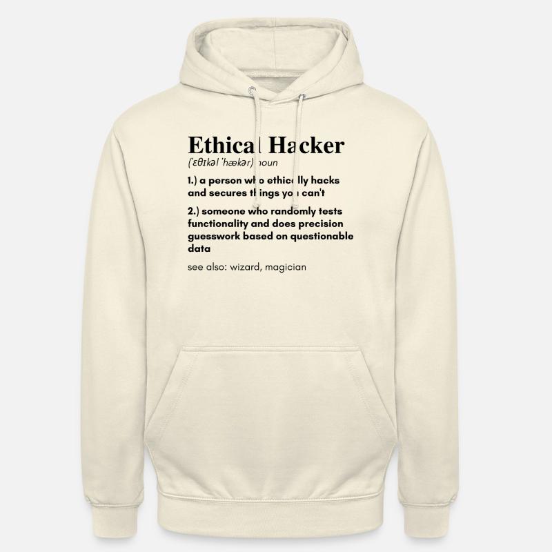 Hackers ethical | Hacker Design - Sweat-shirt à capuche unisexe - vanille