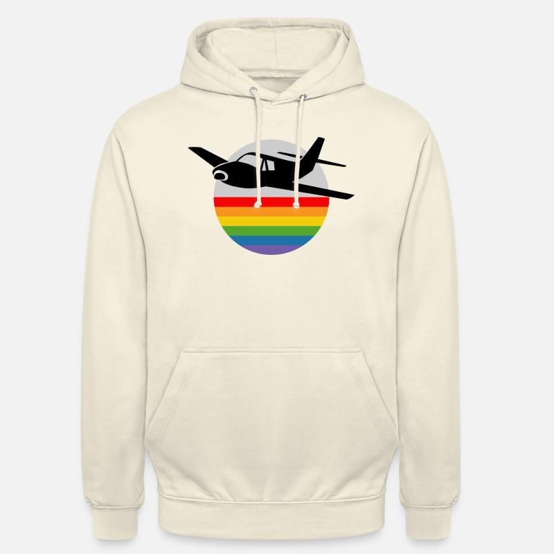 Regenbogen Flugzeug - Unisex Hoodie - Vanille-Milchshake
