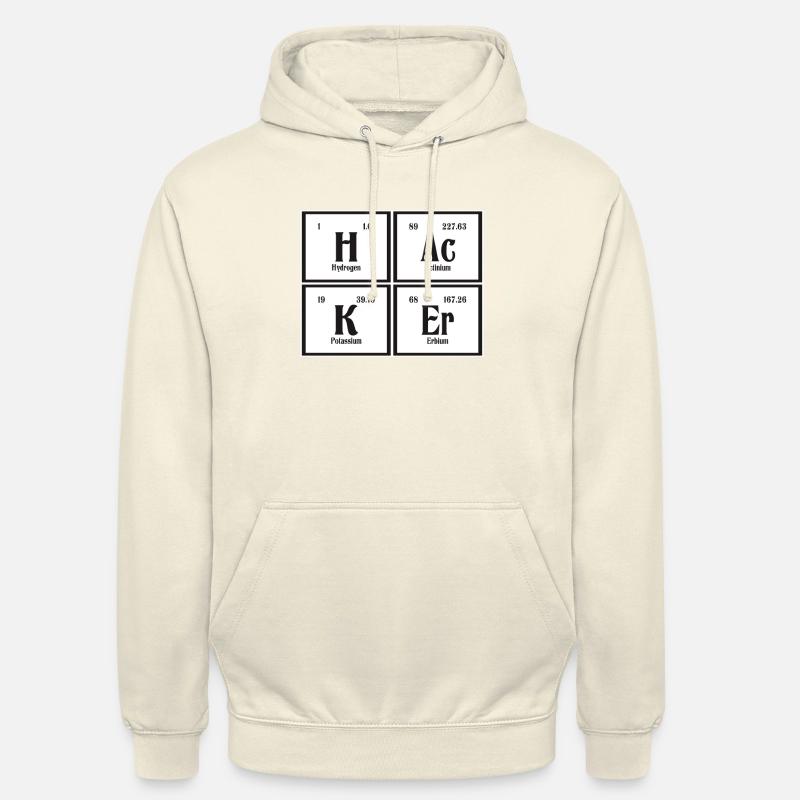 Hacker-| Periodensystem der Elemente - Unisex Hoodie - Vanille-Milchshake