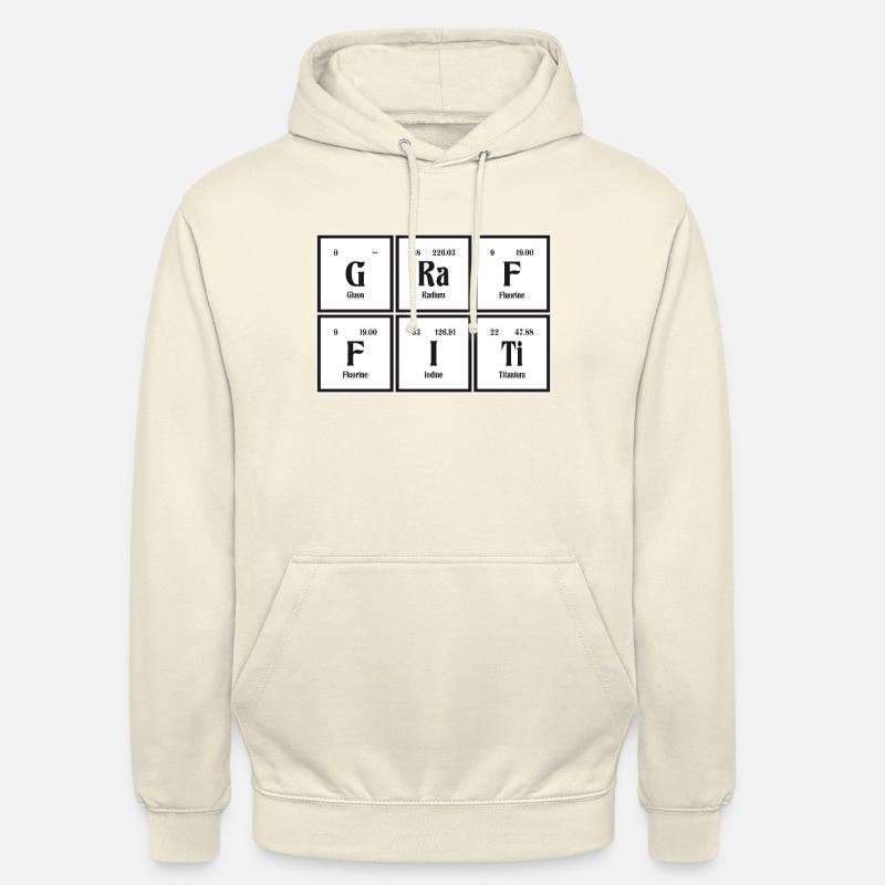 Graffiti | Tableau périodique des éléments - Sweat-shirt à capuche unisexe - vanille
