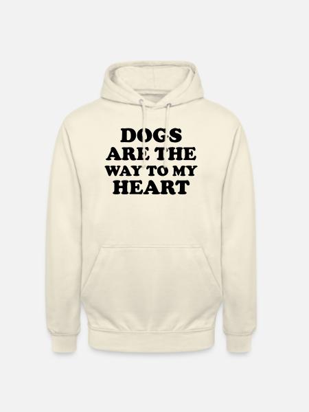 Chien Hund - Sweat-shirt à capuche unisexe - vanille