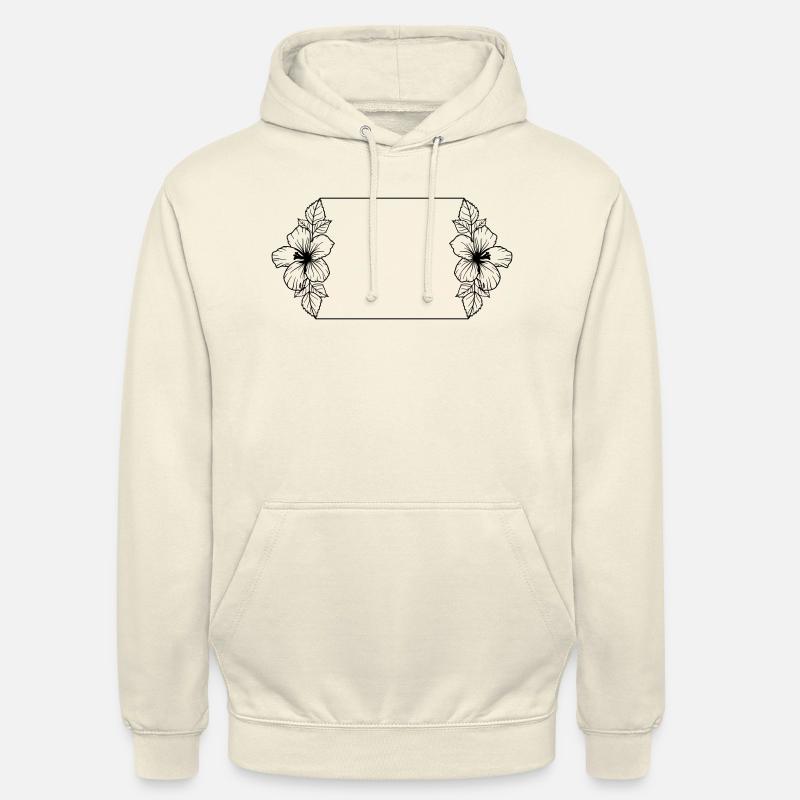 Hibiscus Boho Fleur 9 - Sweat-shirt à capuche unisexe - vanille