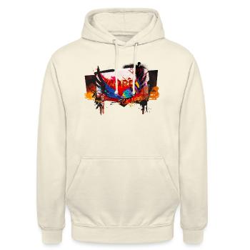 Kunstfreiheit 2024 - Unisex Hoodie - Vanille-Milchshake - Vorne - Alina (178cm) & Michal (187cm)