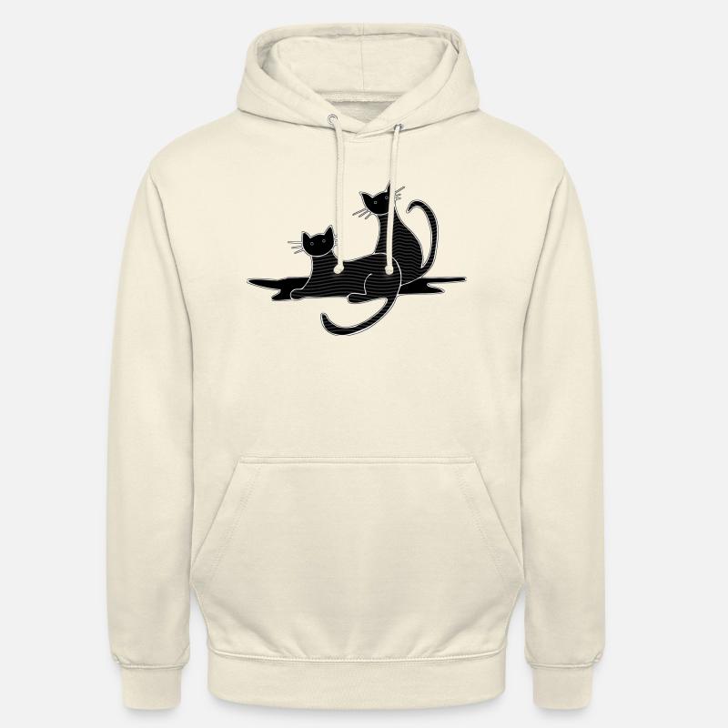 Chats - Sweat-shirt à capuche unisexe - vanille