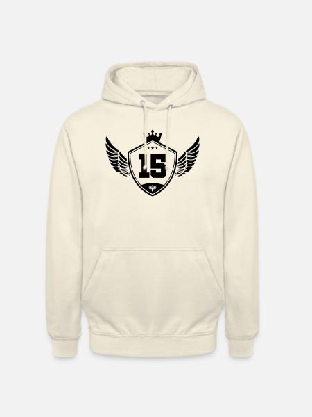 15 wappen krone - Unisex Hoodie - Vanille-Milchshake