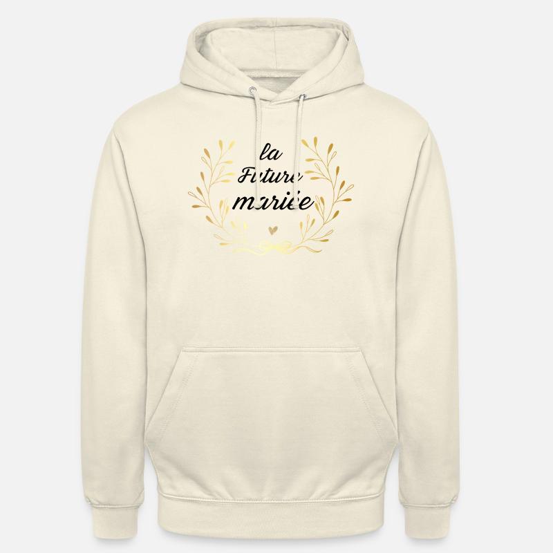 la future mariée couronne doré - Sweat-shirt à capuche unisexe - vanille