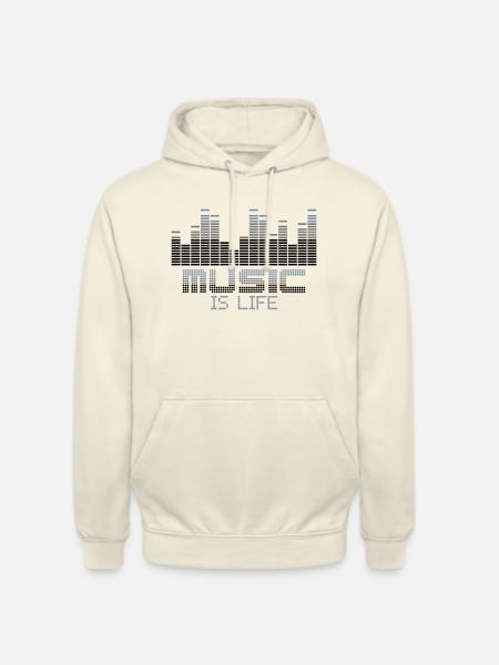 Musik ist Leben-Equalizer - Unisex Hoodie - Vanille-Milchshake