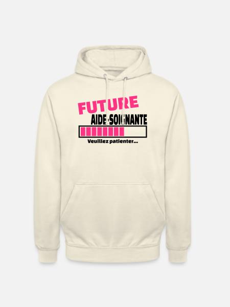 future aide-soignante - Sweat-shirt à capuche unisexe - vanille