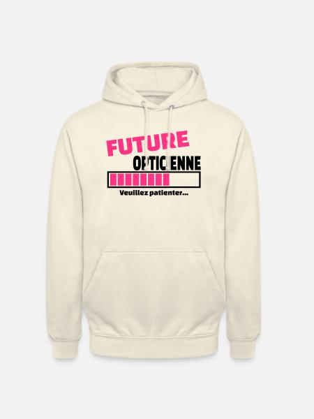 future opticienne - Sweat-shirt à capuche unisexe - vanille