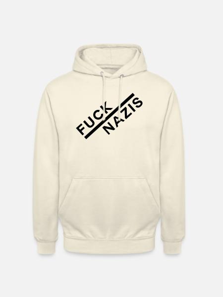 FUCK NAZIS - Unisex Hoodie - Vanille-Milchshake