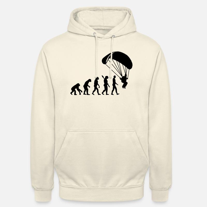 Evolution Parachute jumping - Unisex Hoodie - vanilla