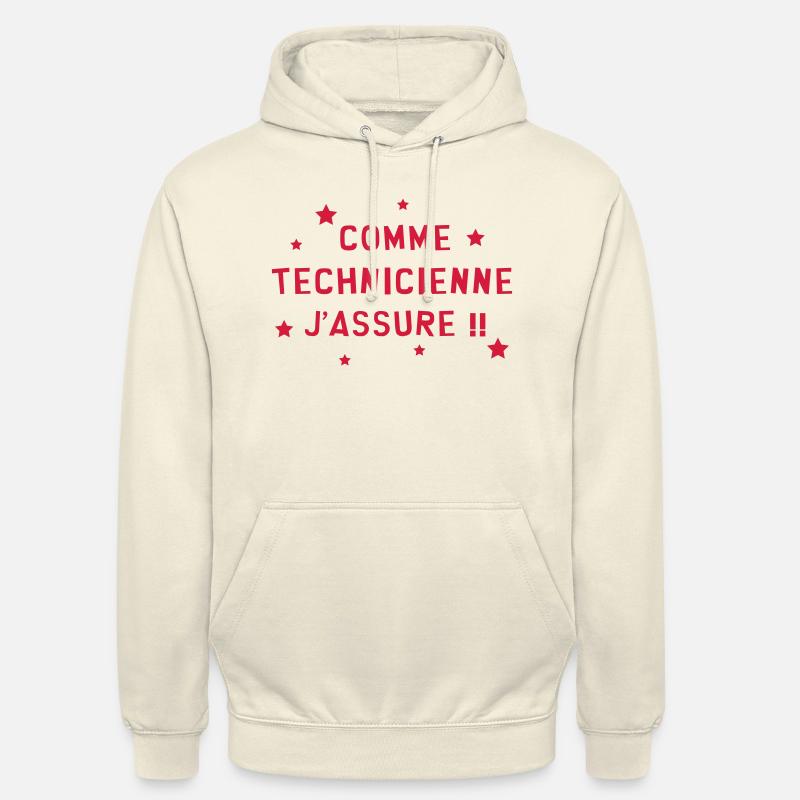 Technicien / Technicienne / Technologie / Pro - Sweat-shirt à capuche unisexe - vanille