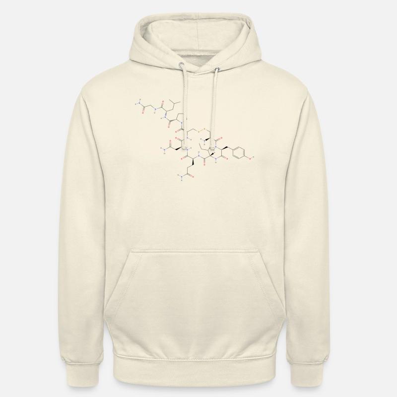 Molecola di ossitocina - Formula strutturale colorata - Felpa con cappuccio unisex - milkshake