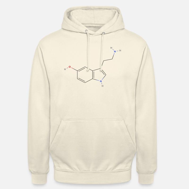 Serotonin Molecule - Colored Structural Formula Unisex Hoodie